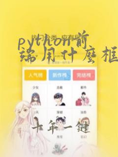 python前端用什么框架