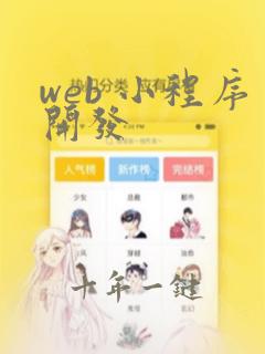 web 小程序开发