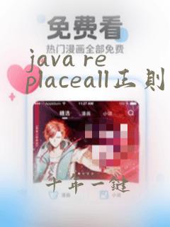 java replaceall正则替换