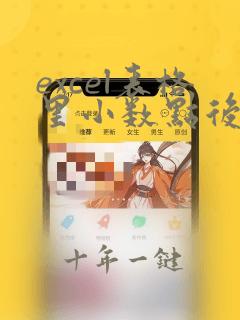 excel表格里小数点后的零不显示