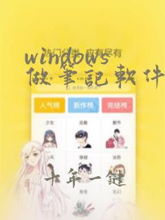 windows做笔记软件
