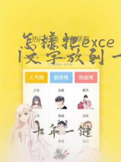 怎样把excel文字放到一个单元格