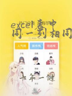 excel表中同一列相同内容进行合并