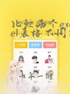 比较两个excel表格不同的数据