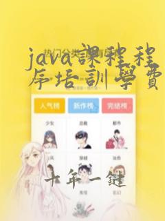 java课程程序培训学费