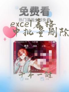 excel表格中批量删除符或文字