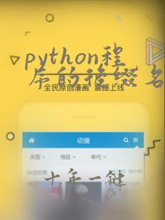python程序的后缀名