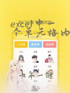 excel中一个单元格内怎么换行