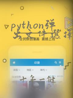 python弹出文件选择框