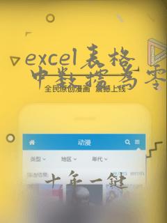 excel表格中数据为零时,空白显示