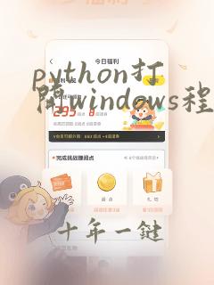 python打开windows程序