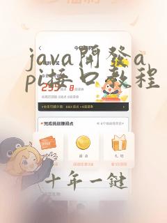 java开发api接口教程