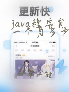 java程序员一个月多少钱