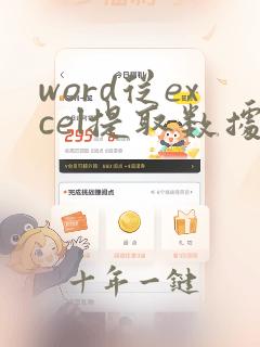 word从excel提取数据