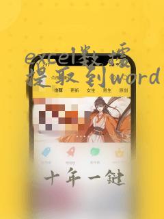 excel数据提取到word