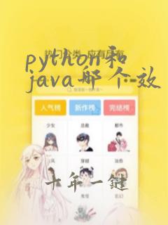 python和java哪个效率高