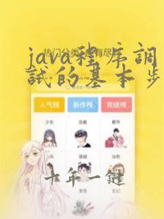 java程序调试的基本步骤