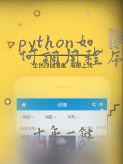 python如何调用程序
