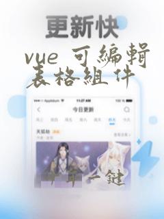 vue 可编辑表格组件