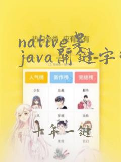 native是java关键字吗