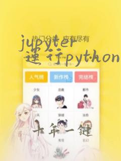 jupyter 运行python