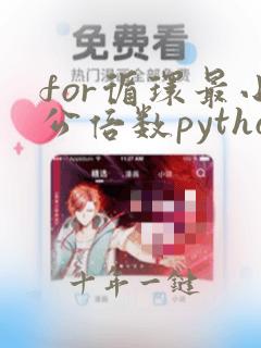 for循环最小公倍数python