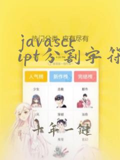 javascript分割字符串