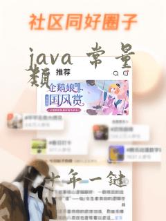 java 常量类