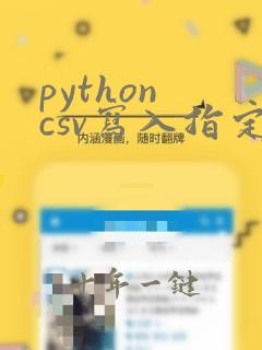 python csv写入指定列