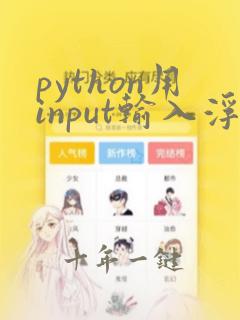 python用input输入浮点数