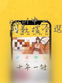 excel中一列数据全选
