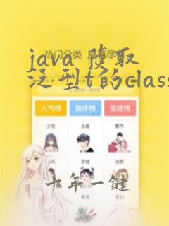 java 获取泛型t的class