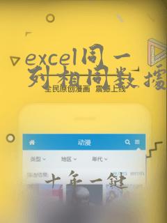 excel同一列相同数据求和