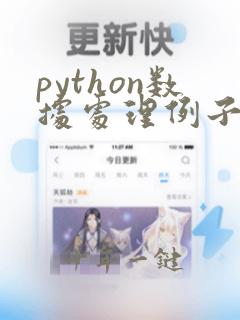 python数据处理例子