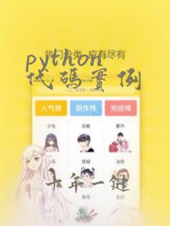 python 代码实例