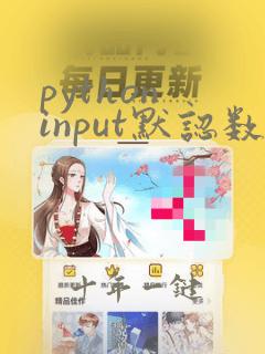 python input默认数据类型