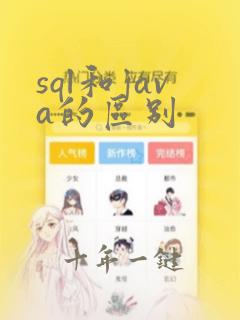 sql和java的区别