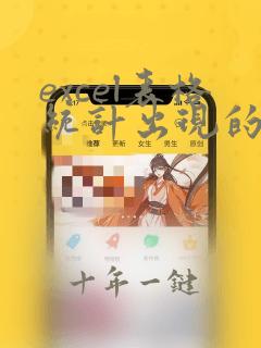 excel表格统计出现的次数