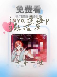 java连接pg数据库