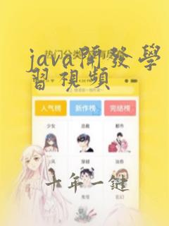 java开发学习视频