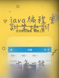 java编程实训生培训