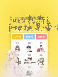 java判断ip地址是否合法