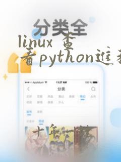linux 查看python进程