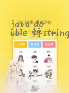 java double 转string
