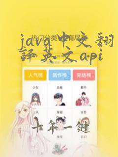 java中文翻译英文api