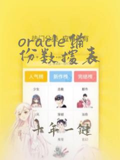 oracle备份数据表