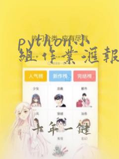 python小组作业汇报ppt