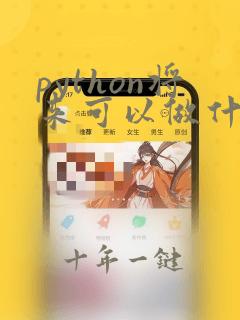 python将来可以做什么
