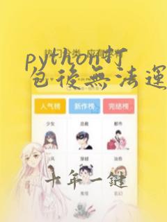 python打包后无法运行