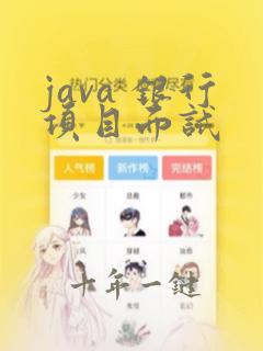 java 银行项目面试